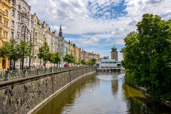 New town Prague canal